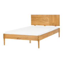 Bed Pine Wood FLAVIGNAC 120 x 200 cm (EU Small Double) Light Brown