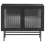 Beliani Glass Display Sideboard DEVON Metal 77 cm Black 5
