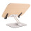 Book Stand for Reading, Adjustable Bracket with 360 Rotating Base & Page Clips, Foldable Desktop 5