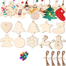 Artisanat en Bois Pendentif en Bois de NoëL DéCoration de la Maison Accessoires de Bricolage Peints à la Main Accessoires D'Arbre de FêTe de NoëL