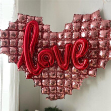 Heart Shaped Background Wall Foil Balloon Love Letter Balloons for Wedding Party Happy Valentines Day C