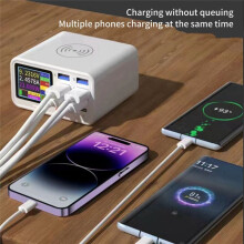 Carregador UBS Carregador PD para Celular Detecção de Linha de Dados de Corrente Reiniciar Corrente Reparo de Curto-Circuito Plugue UE
