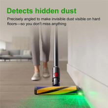 4 Piezas Aspiradora Luces LáSer Ocultas Pelo de Mascotas Gatos Piel de Perro Pantalla de Polvo LáMpara LED BateríA Piezas de Aspiradora Universales