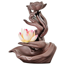 A- Sand Backflow Incense Stove, Zen Buddhist Hand Home Fragrance Stove Incense Insert Plate Accessories