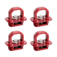 Red Truck Bed Side Wall Anchors 4Pcs Set Tie Downs Anchor for Chevy Silverdo Pickup Anchor Truck Bed