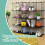 Modular Wire Grid Shelving System - Metal Mesh - White - Customizable Storage Cabinet with 16 Cubes 3