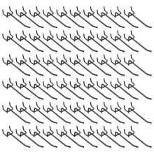 Peg Board Hooks 4Inch, Peg Board Shelf Hooks Metal Peg Board Display Hooks Wall Hooks for 1/4Inch Spaced Peg Board,60PCS