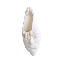 Nordic Abstract Human Face Wall Vase Horror Human Face Wall Hanging Flowerpot Human Portrait Wall Planter Home Decor-B