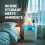 Bedside Table - Wood - White - Adjustable LED Light with Drawers 3
