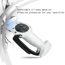 For Quest 3 Controller Grip Adjustable Comfortable Hand Strap Upright Design VR Accessory for Meta Quest 3(White)