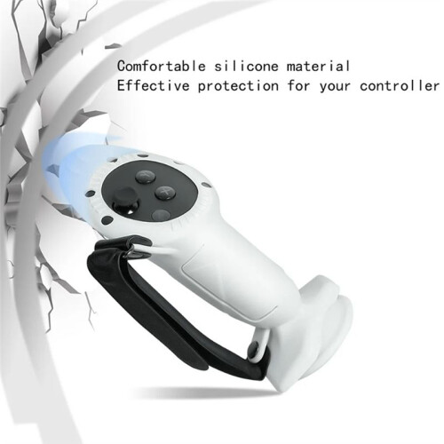 For Quest 3 Controller Grip Adjustable Comfortable Hand Strap Upright Design VR Accessory for Meta Quest 3(White)