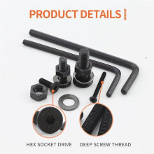 1060Pcs Flat Hex Socket Cap Screw Kit M2-M5 Carbon Steel Countersunk Bolt Screw Nut Assortment Kit