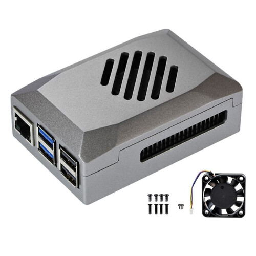 For Raspberry Pi 5Th Generation ABS Shell, Cooling Protective Shell with PWM Speed-Adjustable Fan for Cooling 1