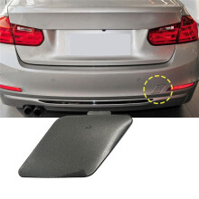 Car Rear Bumper Tow Eye Hook Eye Cover Cap 51127312748 for F30 F35 2012-2015 Silver Gray Rear Trailer Cover