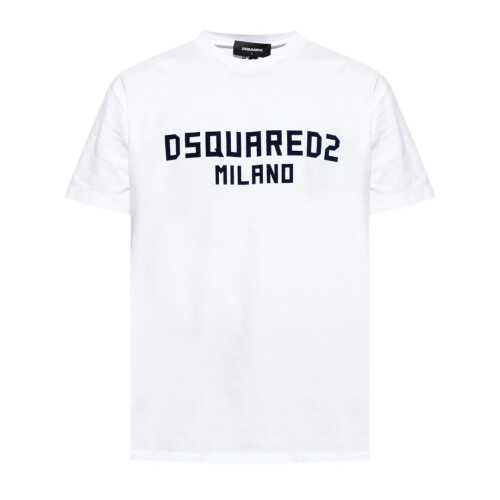 Dsquared2 (S, White/Black) DSquared2 Mens Milano Cotton T-Shirt