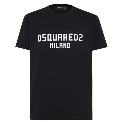 Dsquared2 (S, Black) DSquared2 Mens Milano Cotton T-Shirt