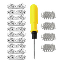 Connecteur D'Angle Universel pour Meubles en Acier Inoxydable, éQuerres MéTalliques pour Bois avec Clous, Tournevis B