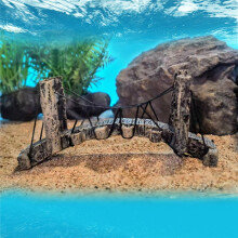 Simulation de Pont D'Eau D'Aquarium, Ornement D'Aquarium en RéSine SynthéTique, DéCoration Non Toxique, Accessoires D'Aquarium