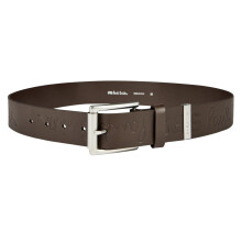 (80cm, Brown) Paul Smith Unisex Adult Embossed Leather Belt