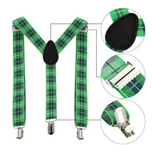 St. Chapeau de la Saint-Patrick, Couleur ContrastéE, CréEr une AtmosphèRe, Plaid Vert, Festival de Cosplay, Bretelles à NœUd Papillon pour FêTe