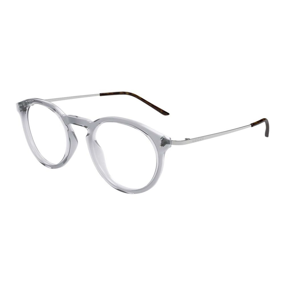 Gucci Men's Grey Gg1710o 003 Man Optical Frames Acetate Transparent Round - Image 2