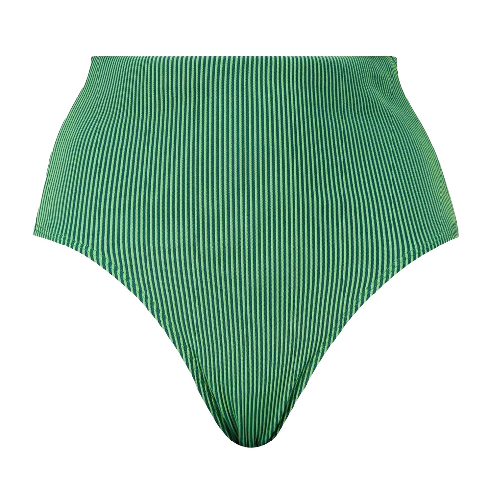 Puma (12 Uk, Green) Womens/Ladies Stripe High Waist Bikini Bottoms