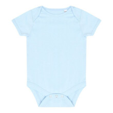 (6-12 Months, Pale Blue) Larkwood Baby Essential Short-Sleeved Bodysuit