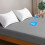 (Grey, Double ) 2 Pack  Waterproof Fitted Sheet Extra Deep Skirt 30cm 5