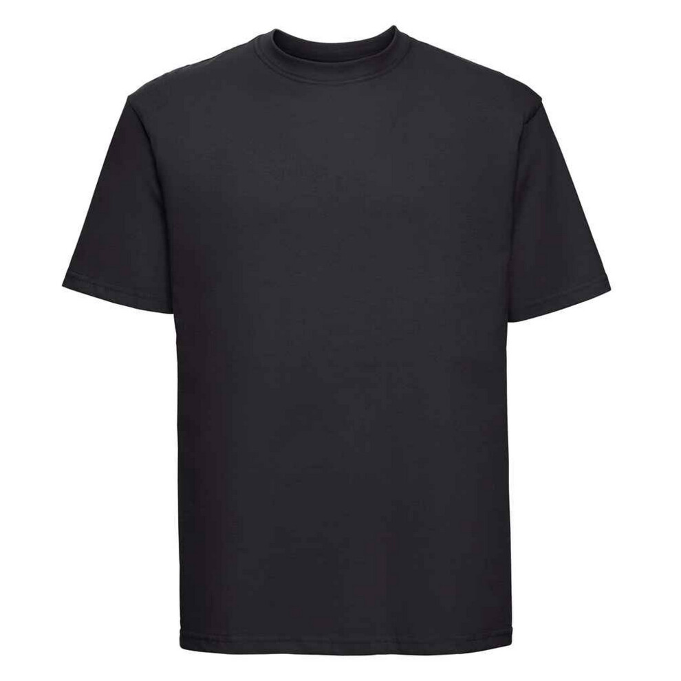 Russell (Xs, Black) Mens Ringspun Cotton Classic T-Shirt