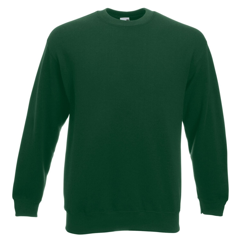 Fruit Of The Loom (S, Bottle Green) Mens Classic 80/20 Set-In Sweatshirt