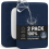 (Navy, King) 2 Pack Waterproof Fitted Sheet Extra Deep Skirt 30cm 1