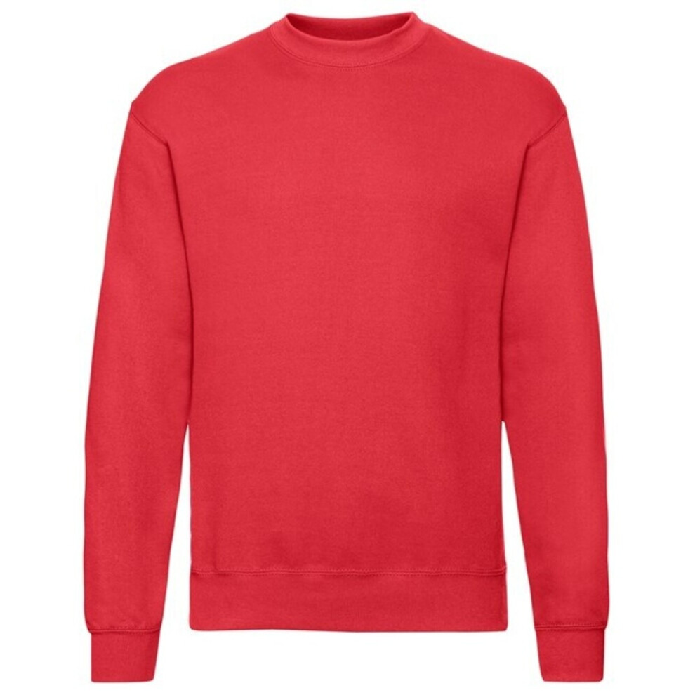 Fruit Of The Loom (M, Red) Mens Classic 80/20 Set-In Sweatshirt