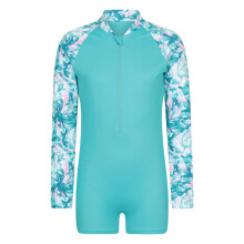 (5-6 Years, Turquoise) Mountain Warehouse Childrens/Kids Mira Marble Effect Long-Sleeved Rash Guard