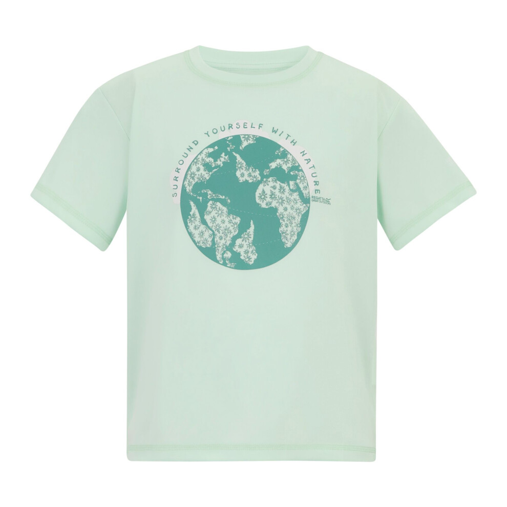 Regatta (14 Years, Ocean Mist) Childrens/Kids Aria Globe T-Shirt