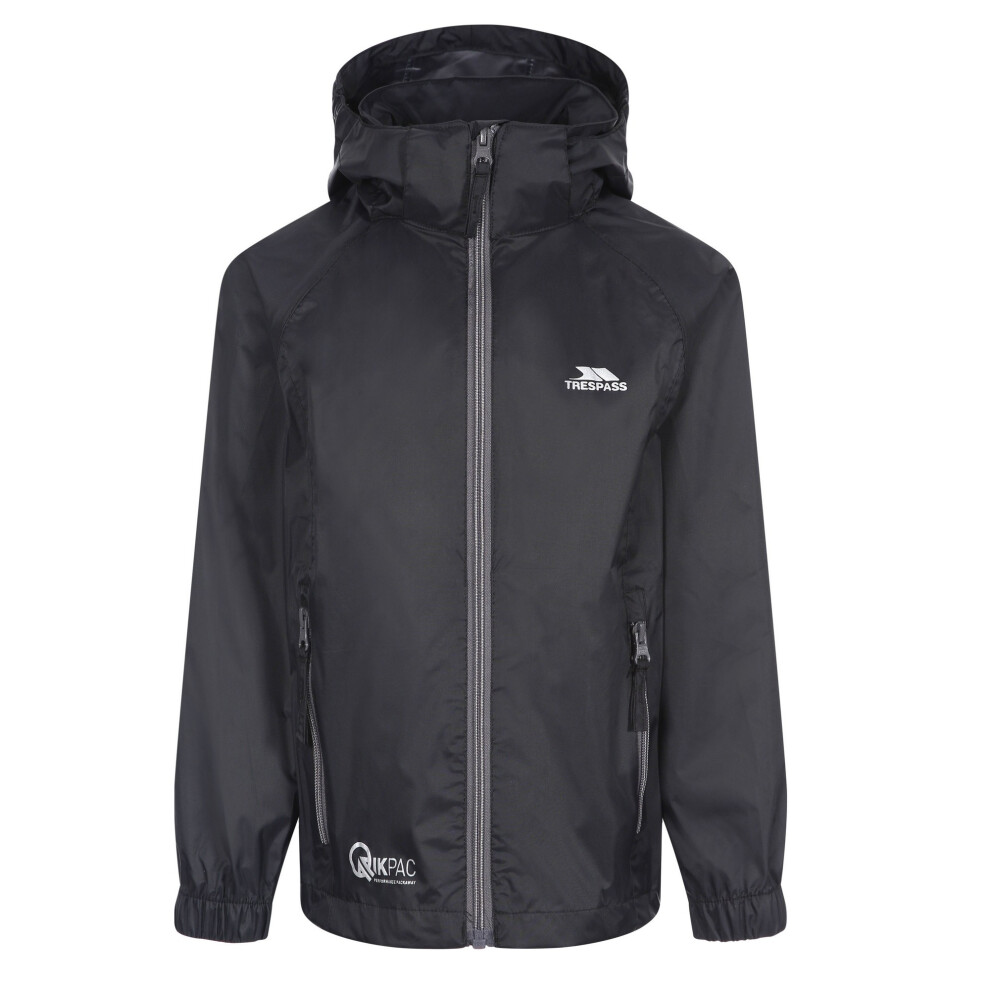 Trespass (3/4 Years, Black/Carbon) Childrens/Kids Qikpac X Unisex Packaway Jacket