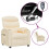 VidaXL vidaXL Massagesessel Elektrisch Creme Stoff 1