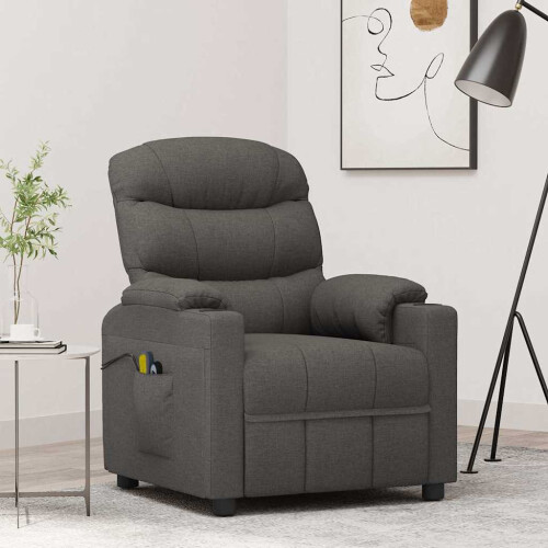 VidaXL vidaXL Massagesessel Elektrisch Dunkelgrau Stoff