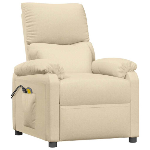 VidaXL vidaXL Massagesessel Elektrisch Creme Stoff 2