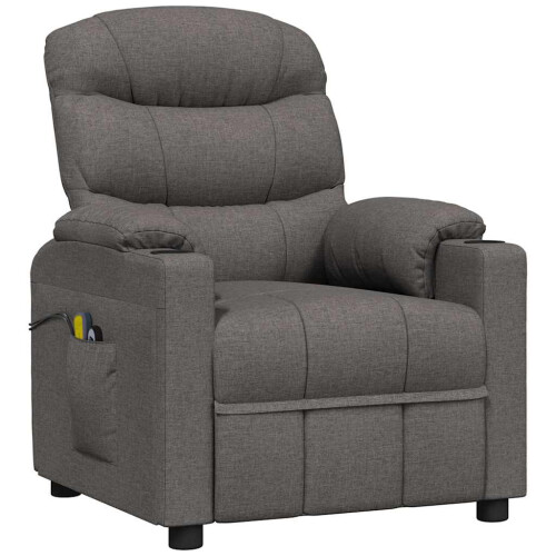VidaXL vidaXL Massagesessel Elektrisch Dunkelgrau Stoff 2