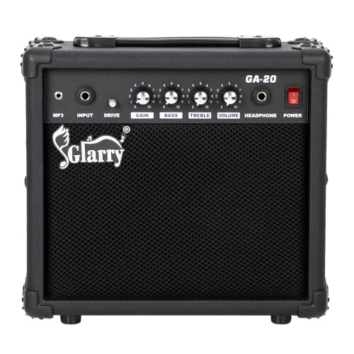 20W Electric Guitar Amplifier Portable Compact Practice Amp for Beginners Black 2