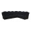TEXAS CORNER SOFA FABRIC FAUX LEATHER BLACK SUITE 1