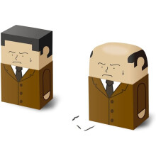 Funny Stress Relief Eraser Middle Aged Man Novelty Desk Toy Gift