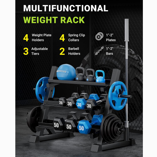 3 Tier Adjustable Dumbbell Rack Weight Storage Stand 1