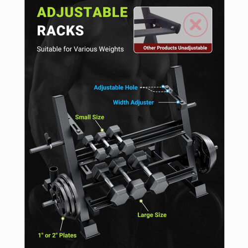 3 Tier Adjustable Dumbbell Rack Weight Storage Stand 2