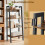 4-Tier Bookcase - Metal Frame - Rustic Brown and Black - Freestanding Storage Shelf 4