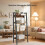 4-Tier Bookcase - Metal Frame - Rustic Brown and Black - Freestanding Storage Shelf 2
