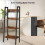 4-Tier Bookcase - Metal Frame - Rustic Brown and Black - Freestanding Storage Shelf 3