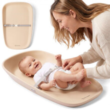 Troca de fraldas macia bege - Sistema Moby - Modelo BABY NEST - Espuma EVA - Impermeável - Antiderrapante