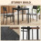 Homcom HOMCOM 3 Pcs Compact Dining Table 2 Chairs Set Black Wood Effect 5