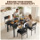 Homcom HOMCOM 3 Pcs Compact Dining Table 2 Chairs Set Black Wood Effect 7